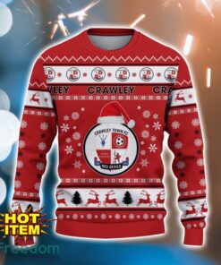 Crawley Town 3D Ugly Christmas Sweater For Men And Women Sport Fans Product Photo 2