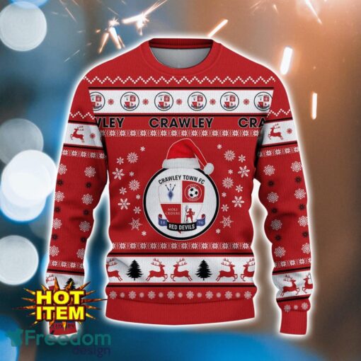 Crawley Town 3D Ugly Christmas Sweater For Men And Women Sport Fans Product Photo 2