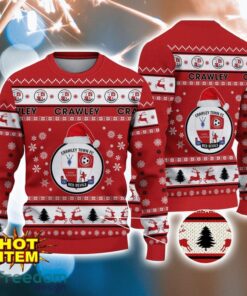 Crawley Town 3D Ugly Christmas  Sweater For Men And Women Sport Fans