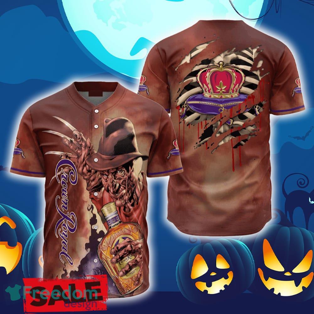 Crown Royal Halloween Freddy Krueger Baseball Jersey Shirt New All Over Print image Crown Royal Halloween Freddy Krueger Baseball Jersey Shirt New All Over Print - Crown Royal Halloween Freddy Krueger Baseball Jersey Shirt New All Over Print