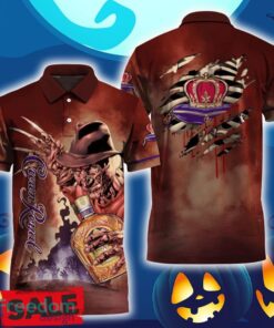 Crown Royal Halloween Freddy Krueger Polo Shirt For Men Women Gift Christmas Holidays