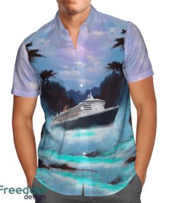 Cunard Line Queen Mary 2 Summer Hawaiian Shirt Product Photo 2