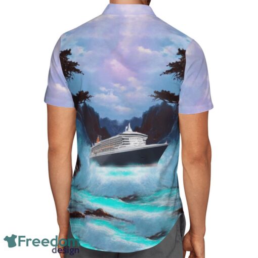 Cunard Line Queen Mary 2 Summer Hawaiian Shirt Product Photo 3