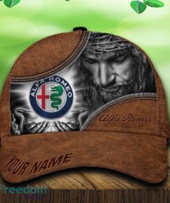 Custom Name Alfa Romeo Car All Over Print Jesus Brown 3D Cap And Hat For Fans Gift