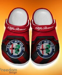 Custom Name Alfa Romeo Clog Shoes Red Summer Gift For Men Women Fans All OVer Print