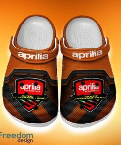 Custom Name Aprilia Clog Shoes Orange Summer Gift For Men Women Fans All OVer Print