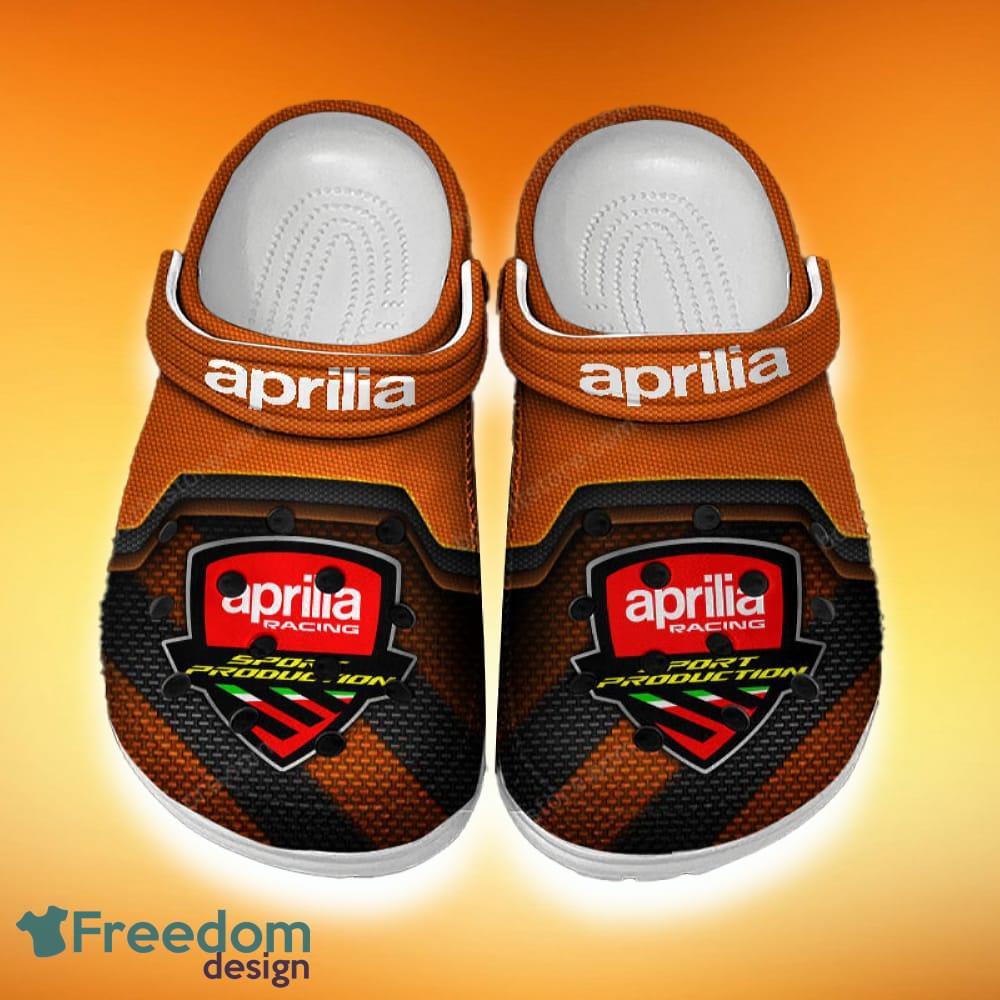 Custom Name Aprilia Clog Shoes Orange Summer Gift For Men Women Fans All OVer Print image Custom Name Aprilia Clog Shoes Orange Summer Gift For Men Women Fans All OVer Print - Custom Name Aprilia Clog Shoes Orange Summer Gift For Men Women Fans All OVer Print