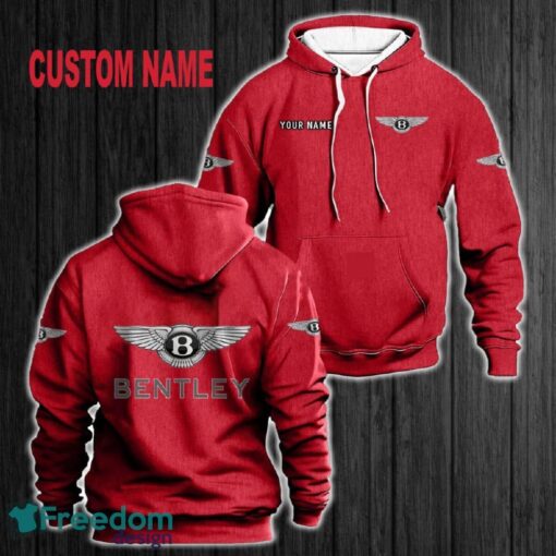 Custom Name Bentley 3D Hoodie Red All OVer Print For Men Gift Christmas 2024 - Custom Name Bentley 3D Hoodie Red All OVer Print For Men Gift Christmas 2024