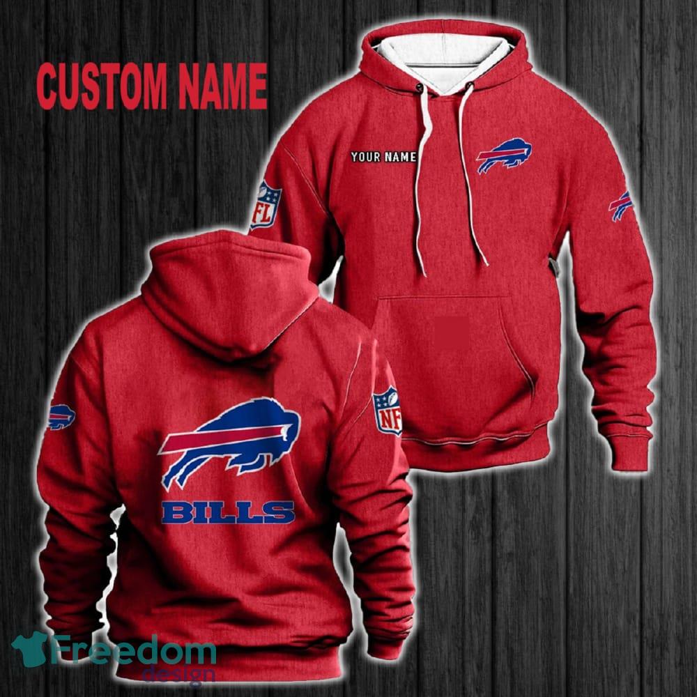 Custom Name Buffalo Bills 3D Hoodie Red All OVer Print For Men Gift Christmas 2024 - Custom Name Buffalo Bills 3D Hoodie Red All OVer Print For Men Gift Christmas 2024