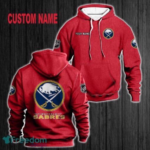 Custom Name Buffalo Sabres 3D Hoodie Red All OVer Print For Men Gift Christmas 2024 - Custom Name Buffalo Sabres 3D Hoodie Red All OVer Print For Men Gift Christmas 2024