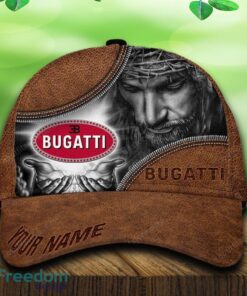 Custom Name Bugatti Car All Over Print Jesus Brown 3D Cap And Hat For Fans Gift