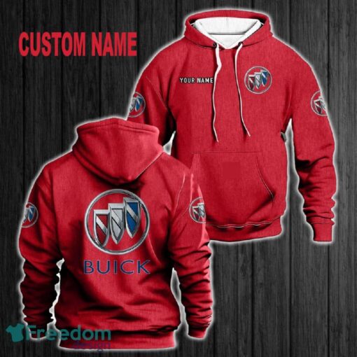 Custom Name Buick 3D Hoodie Red All OVer Print For Men Gift Christmas 2024 - Custom Name Buick 3D Hoodie Red All OVer Print For Men Gift Christmas 2024