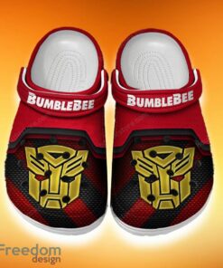 Custom Name Bumblebee Clog Shoes Red Summer Gift For Men Women Fans All OVer Print