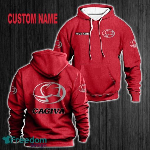 Custom Name Cagiva Motorcycles 3D Hoodie Red All OVer Print For Men Gift Christmas 2024 - Custom Name Cagiva Motorcycles 3D Hoodie Red All OVer Print For Men Gift Christmas 2024