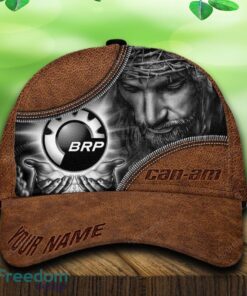 Custom Name Can Am Car All Over Print Jesus Brown 3D Cap And Hat For Fans Gift