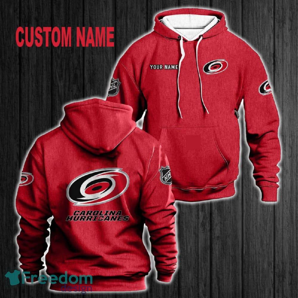 Custom Name Carolina Hurricanes 3D Hoodie Red All OVer Print For Men Gift Christmas 2024 - Custom Name Carolina Hurricanes 3D Hoodie Red All OVer Print For Men Gift Christmas 2024