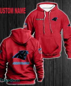 Custom Name Carolina Panthers 3D Hoodie Red All OVer Print For Men Gift Christmas 2024