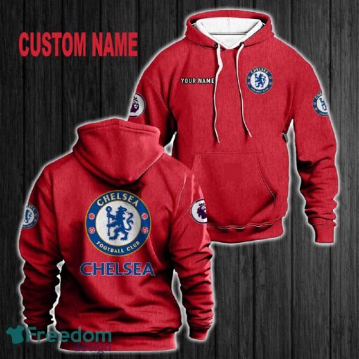 Custom Name Chelsea 3D Hoodie Red All OVer Print For Men Gift Christmas 2024 - Custom Name Chelsea 3D Hoodie Red All OVer Print For Men Gift Christmas 2024