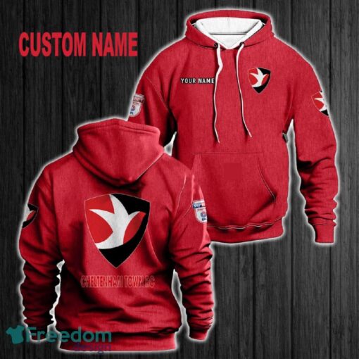 Custom Name Cheltenham Town F.C 3D Hoodie Red All OVer Print For Men Gift Christmas 2024 - Custom Name Cheltenham Town F.C 3D Hoodie Red All OVer Print For Men Gift Christmas 2024