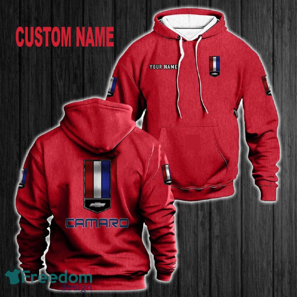 Custom Name Chevrolet Camaro 3D Hoodie Red All OVer Print For Men Gift Christmas 2024 - Custom Name Chevrolet Camaro 3D Hoodie Red All OVer Print For Men Gift Christmas 2024