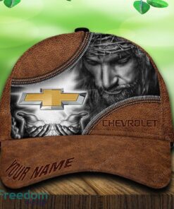 Custom Name Chevrolet Car All Over Print Jesus Brown 3D Cap And Hat For Fans Gift