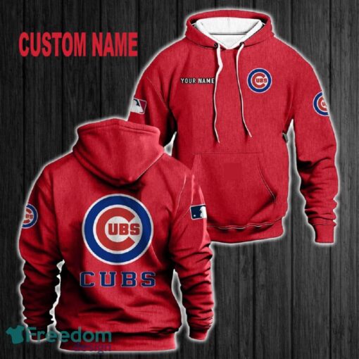 Custom Name Chicago Cubs 3D Hoodie Red All OVer Print For Men Women Gift Christmas 2024 - Custom Name Chicago Cubs 3D Hoodie Red All OVer Print For Men Gift Christmas 2024