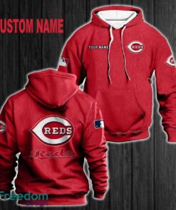 Custom Name Cincinnati Reds 3D Hoodie Red All OVer Print For Men Women Gift Christmas 2024