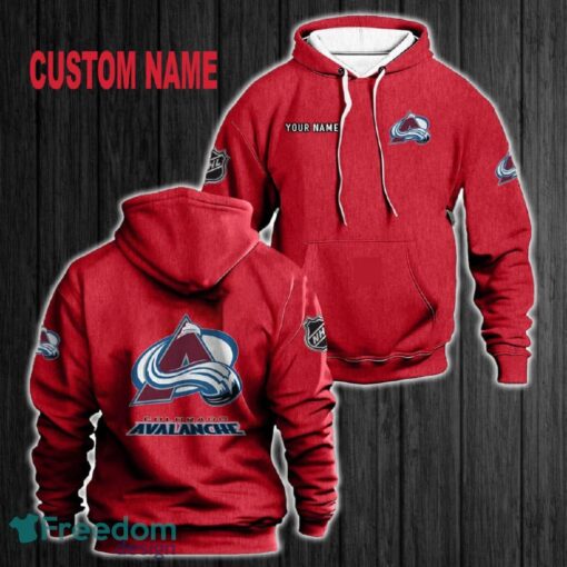 Custom Name Colorado Avalanche 3D Hoodie Red All OVer Print For Men Women Gift Christmas 2024 - Custom Name Colorado Avalanche 3D Hoodie Red All OVer Print For Men Gift Christmas 2024