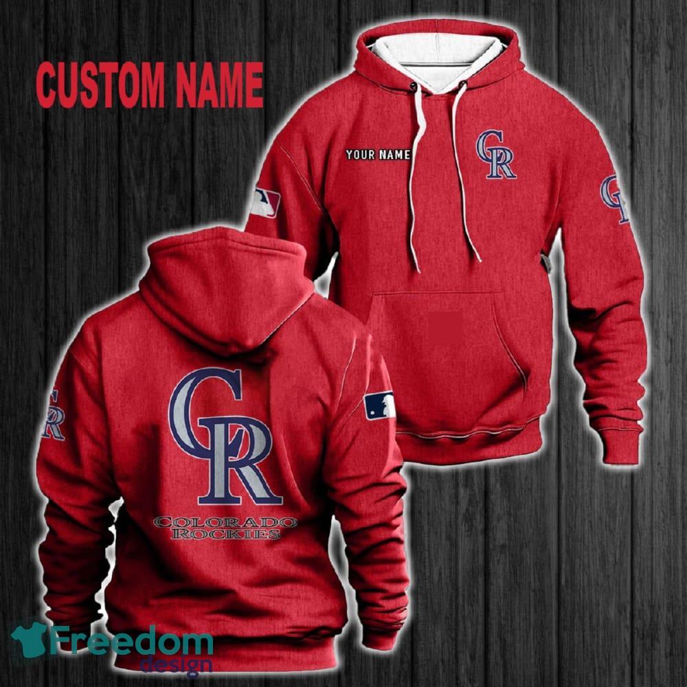 Custom Name Colorado Rockies 3D Hoodie Red All OVer Print For Men Women Gift Christmas 2024 - Custom Name Colorado Rockies 3D Hoodie Red All OVer Print For Men Gift Christmas 2024