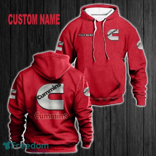 Custom Name Cummins 3D Hoodie Red All OVer Print For Men Women Gift Christmas 2024 - Custom Name Cummins 3D Hoodie Red All OVer Print For Men Gift Christmas 2024