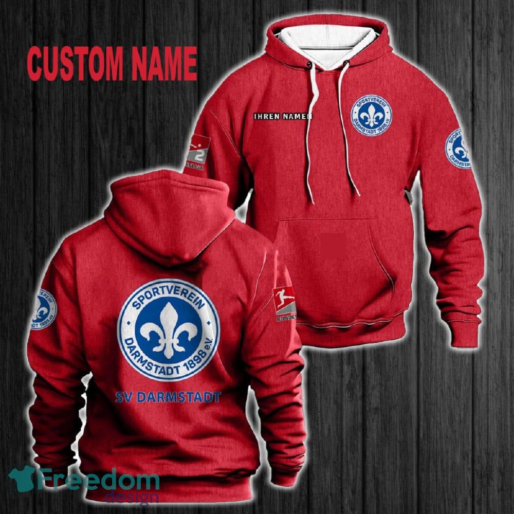 Custom Name Darmstadt 98 3D Hoodie Red All OVer Print For Men Women Gift Christmas 2024 - Custom Name Darmstadt 98 3D Hoodie Red All OVer Print For Men Gift Christmas 2024