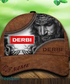 Custom Name Derbi Car All Over Print Jesus Brown 3D Cap And Hat For Fans Gift