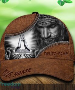 Custom Name Deutz Fahr Car All Over Print Jesus Brown 3D Cap And Hat For Fans Gift