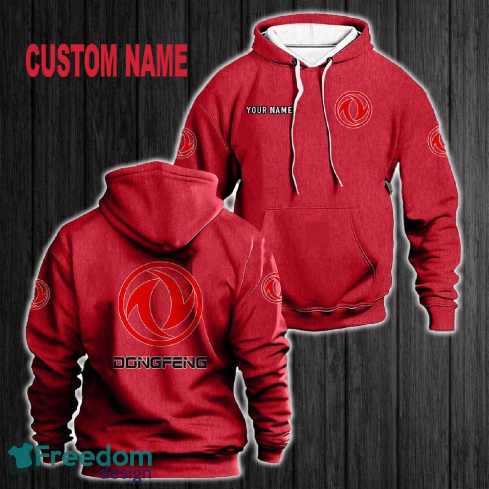 Custom Name Dongfeng 3D Hoodie Red All OVer Print For Men Women Gift Christmas 2024 - Custom Name Dongfeng 3D Hoodie Red All OVer Print For Men Gift Christmas 2024