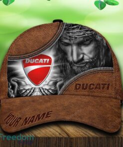 Custom Name Ducati Car All Over Print Jesus Brown 3D Cap And Hat For Fans Gift