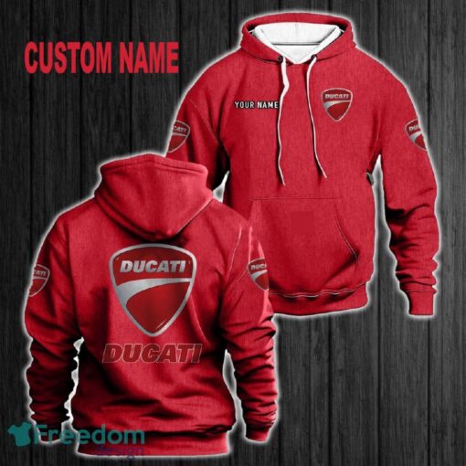 Custom Name Ducatti 3D Hoodie Red All OVer Print For Men Women Gift Christmas 2024 - Custom Name Ducatti 3D Hoodie Red All OVer Print For Men Gift Christmas 2024