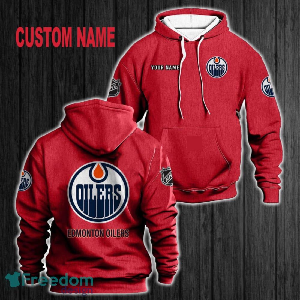 Custom Name Edmonton Oilers 3D Hoodie Red All OVer Print For Men Women Gift Christmas 2024 - Custom Name Edmonton Oilers 3D Hoodie Red All OVer Print For Men Gift Christmas 2024