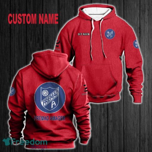 Custom Name FC Amager 3D Hoodie Red All OVer Print For Men Women Gift Christmas 2024 - Custom Name FC Amager 3D Hoodie Red All OVer Print For Men Gift Christmas 2024