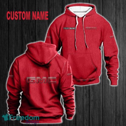 Custom Name GMC Car 3D Hoodie Red All OVer Print For Men Women Gift Christmas 2024 - Custom Name GMC Car 3D Hoodie Red All OVer Print For Men Gift Christmas 2024