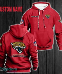 Custom Name Jacksonville Jaguars 3D Hoodie Red All OVer Print For Men Women Gift Christmas 2024