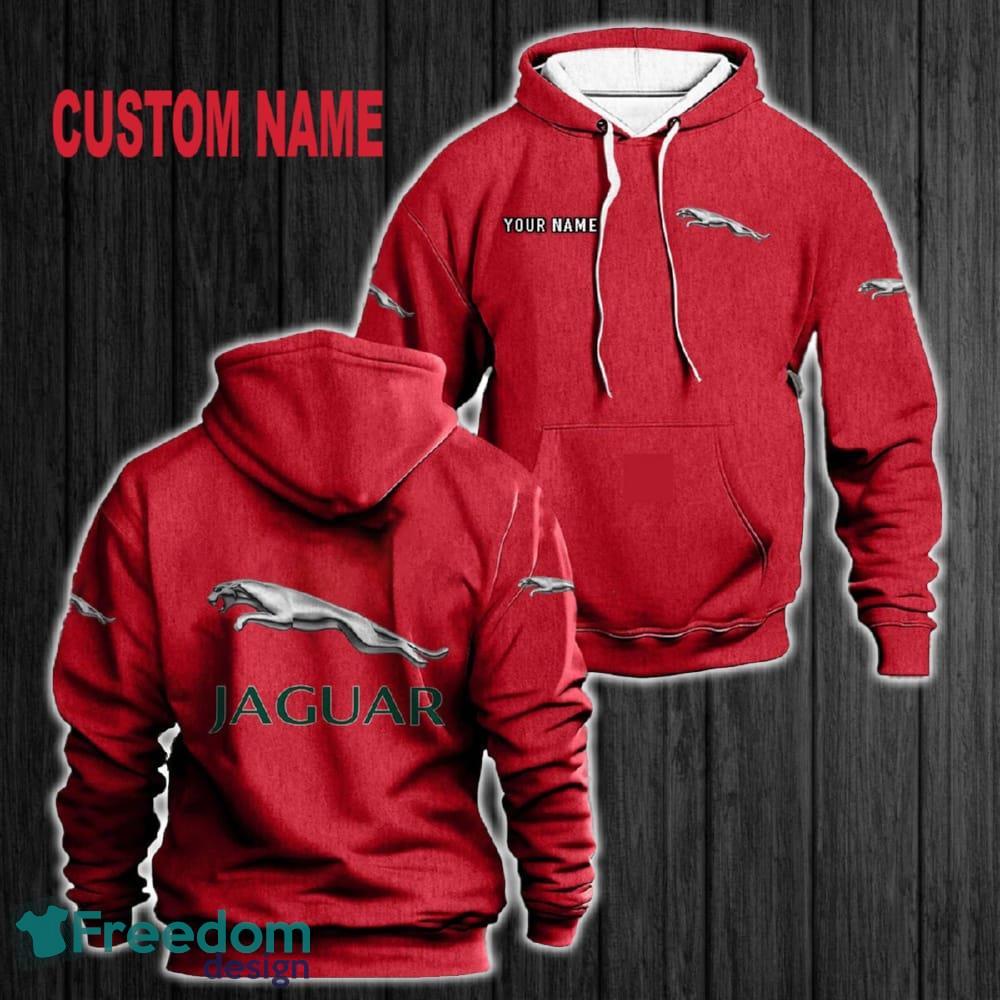 Custom Name Jaguar Cars 3D Hoodie Red All OVer Print For Men Women Gift Christmas 2024 - Custom Name Jaguar Cars 3D Hoodie Red All OVer Print For Men Gift Christmas 2024