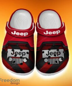 Custom Name Jeep Clog Shoes Red Summer Gift For Men Women Fans All OVer Print