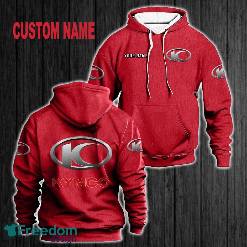 Custom Name Kymco Motorcycles 3D Hoodie Red All OVer Print For Men Women Gift Christmas 2024 - Custom Name Kymco Motorcycles 3D Hoodie Red All OVer Print For Men Gift Christmas 2024