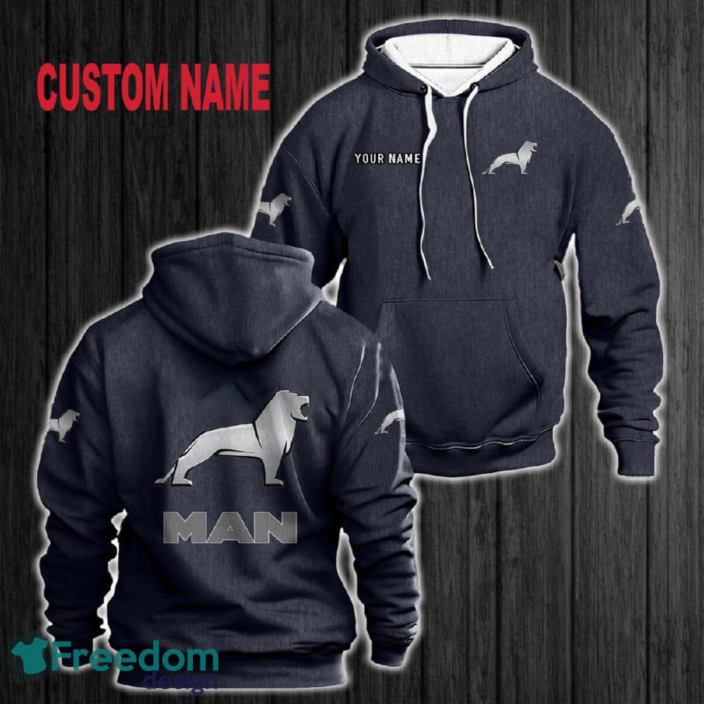 Custom Name MAN Truck 3D Hoodie All OVer Print For Men Women Gift Christmas 2024 - Custom Name MAN Truck 3D Hoodie Red All OVer Print For Men Gift Christmas 2024