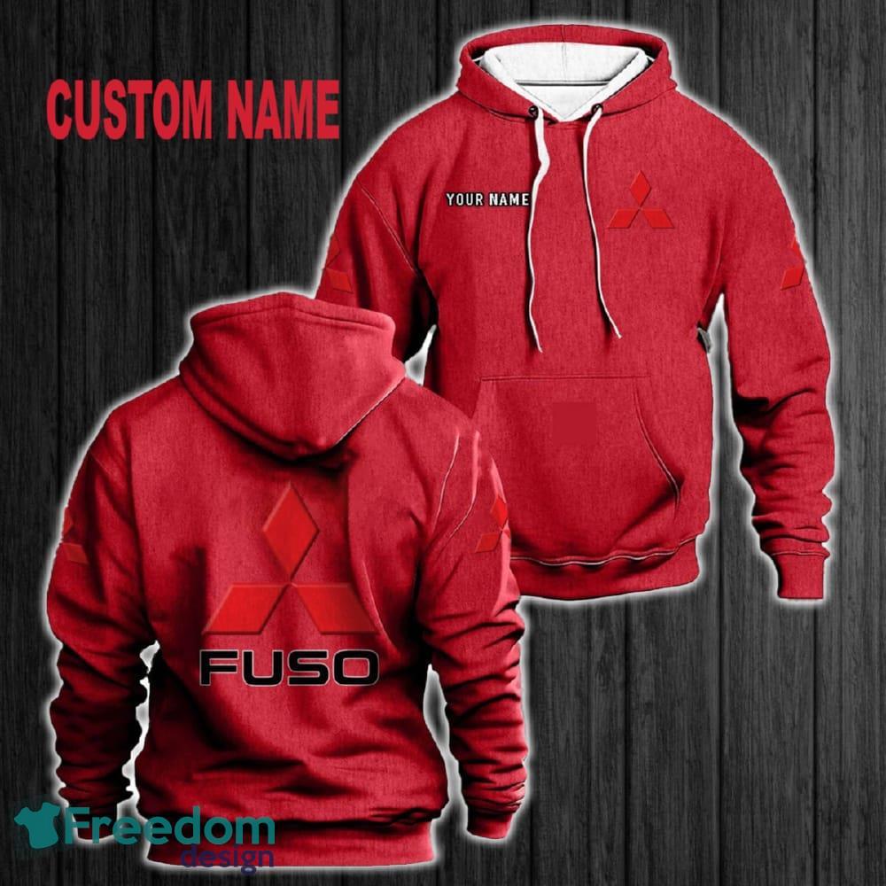 Custom Name Mitsubishi Fuso 3D Hoodie Red All OVer Print For Men Women Gift Christmas 2024 - Custom Name Mitsubishi Fuso 3D Hoodie Red All OVer Print For Men Gift Christmas 2024