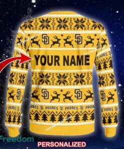Custom Name NEW Accessory San Diego Padres Knitted Christmas Sweater Gift For Adult - MLB San Diego Padres Ugly Christmas Sweater For Men And Women Photo 2