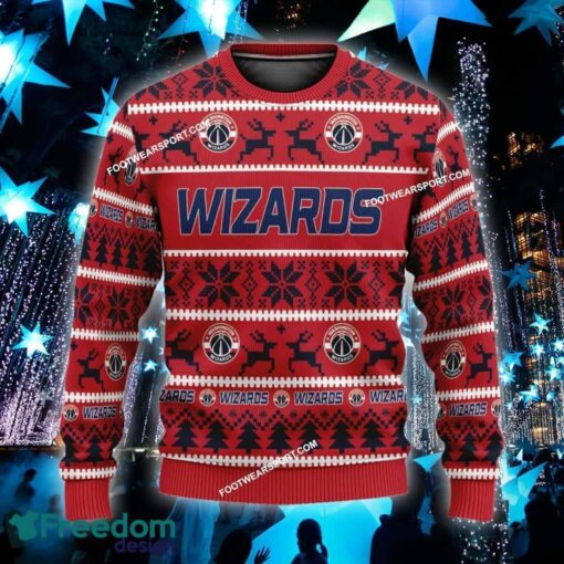 Custom Name NEW Cookie Washington Wizards Ugly Christmas Sweater Gift For Men And Women - NBA Washington Wizards Ugly Christmas Sweater For Men And Women Photo 1