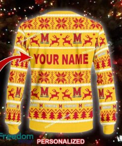 Custom Name NEW Garland Maryland Terrapins Ugly Christmas 3D Sweater Gift For Men And Women - NCAA Maryland Terrapins Ugly Christmas Sweater For Men And Women Photo 2