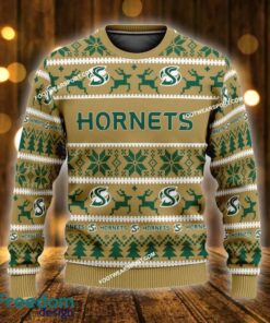 Custom Name NEW Joyful Sacramento State Hornets Knitted Christmas Sweater Gift For Men And Women - NCAA2 Sacramento State Hornets Ugly Christmas Sweater For Men And Women Photo 1