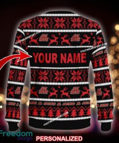 Custom Name NEW Mary Jacksonville State Gamecocks Knitted Christmas Sweater AOP Gift For Men And Women - NCAA Jacksonville State Gamecocks Ugly Christmas Sweater For Men And Women Photo 2